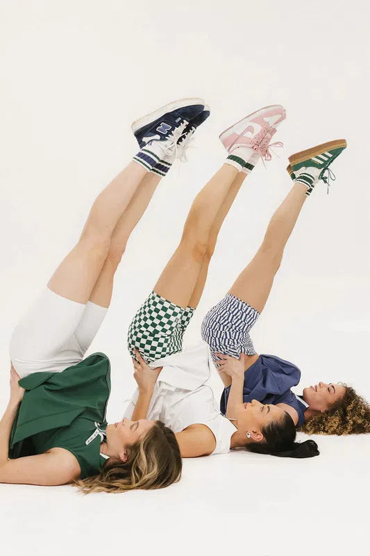 Fore All Biddy Shorties - Green/White Check