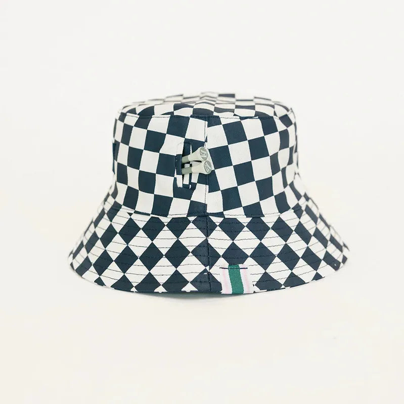 Fore All Austi Bucket Hat - Indigo/White Check