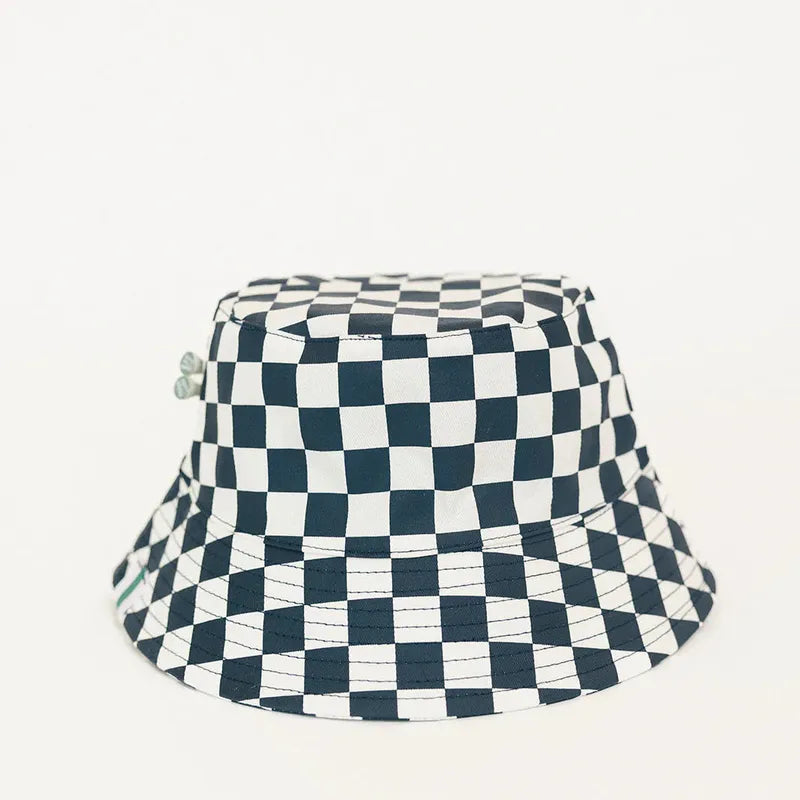 Fore All Austi Bucket Hat - Indigo/White Check