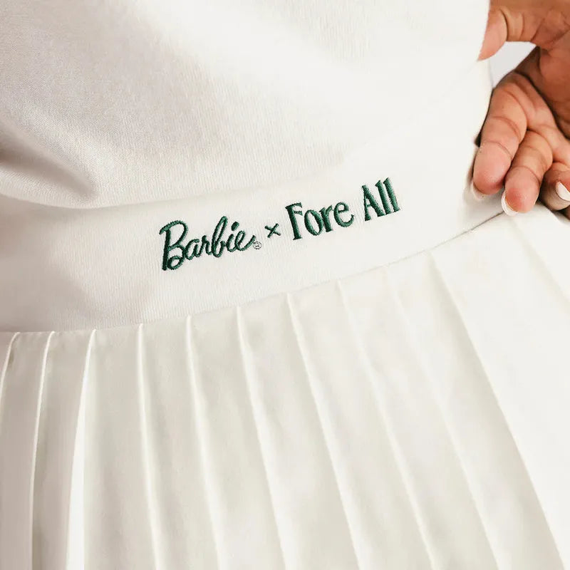 Fore All Palm Pleat Skirt - White