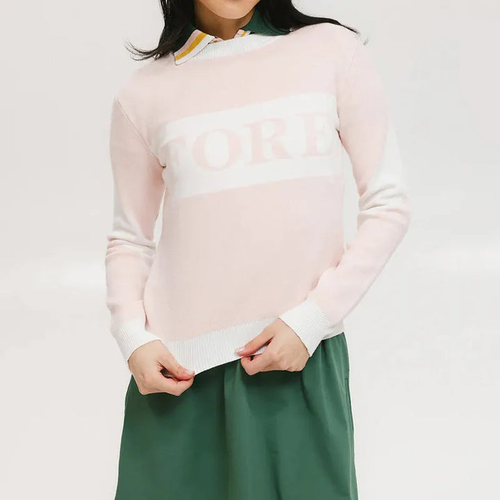 Fore All Fore Sweater - Pink/White