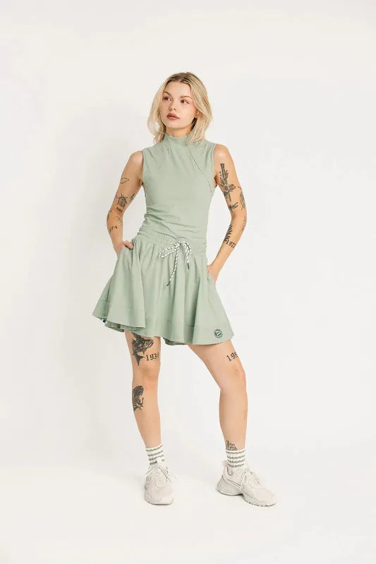 Fore All Riptide Mock Top - Sea Green
