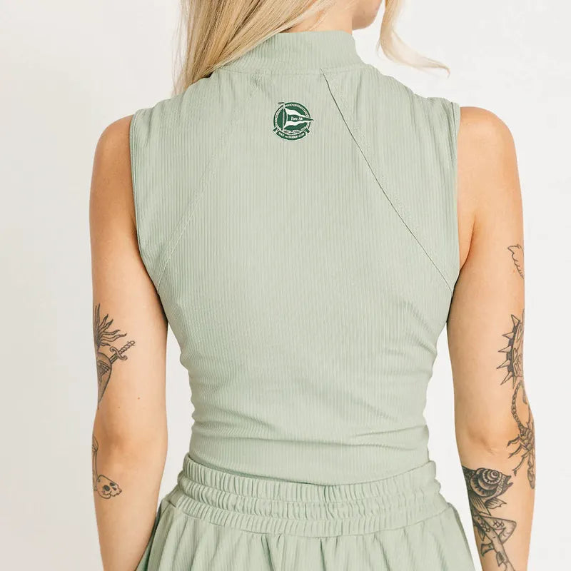 Fore All Riptide Mock Top - Sea Green