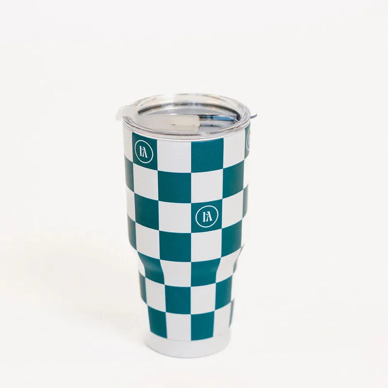 Fore All Prezzy Tumbler - Green/White Check