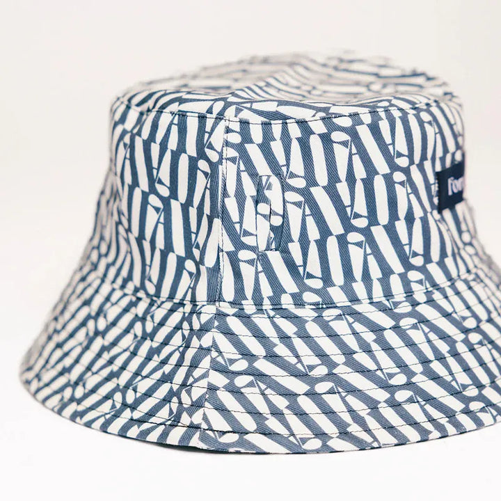 Fore All Austi Bucket Hat - Indigo/White Check