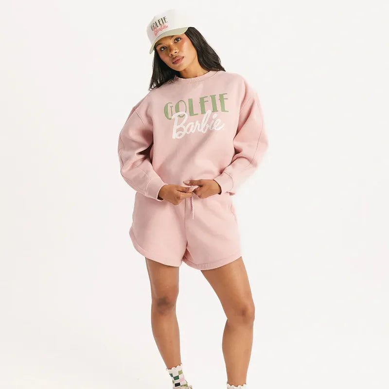Fore All Golfie Barbie Crewneck - Pink