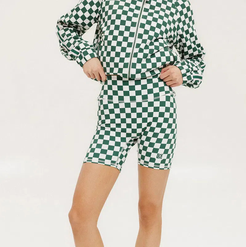 Fore All Biddy Shorties - Green/White Check