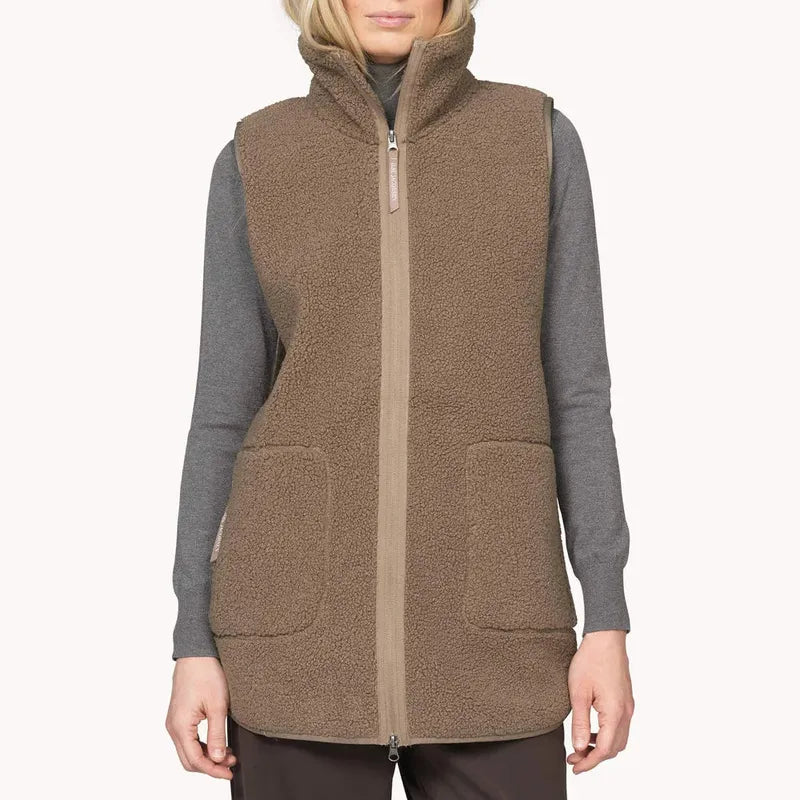 Ilse Jacobsen Bonded Pile Vest - Greige