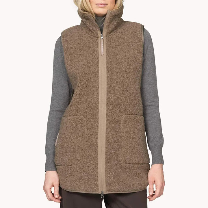 Ilse Jacobsen Bonded Pile Vest - Greige