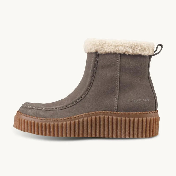 Ilse Jacobsen Suede/Shearling Boots - Falcon Clay