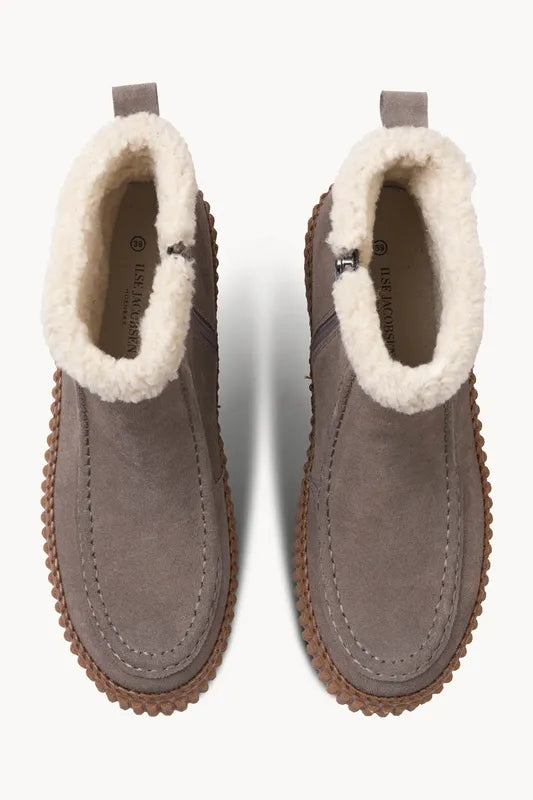 Ilse Jacobsen Suede/Shearling Boots - Falcon Clay