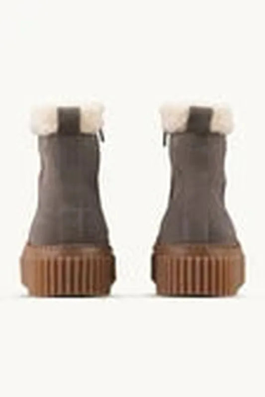 Ilse Jacobsen Suede/Shearling Boots - Falcon Clay