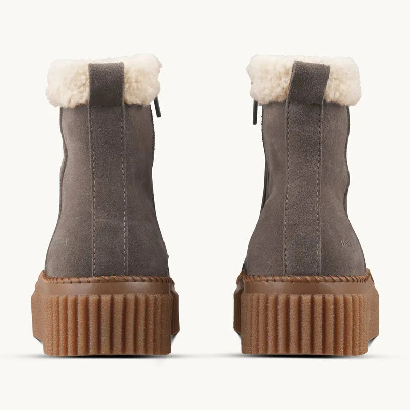 Ilse Jacobsen Suede/Shearling Boots - Falcon Clay