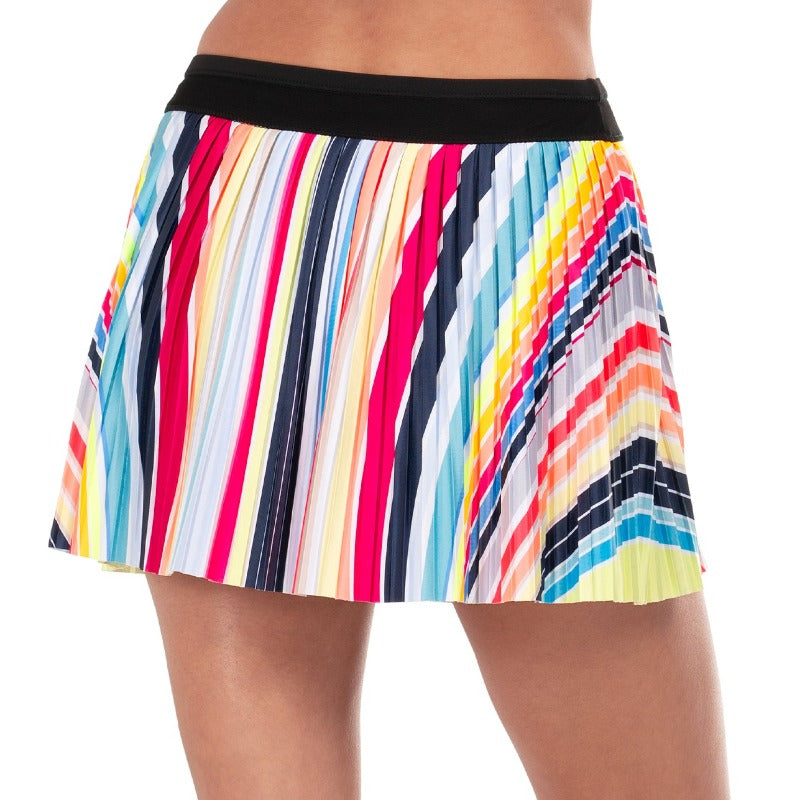 Lucky In Love Striped Pleated Skort - Multi