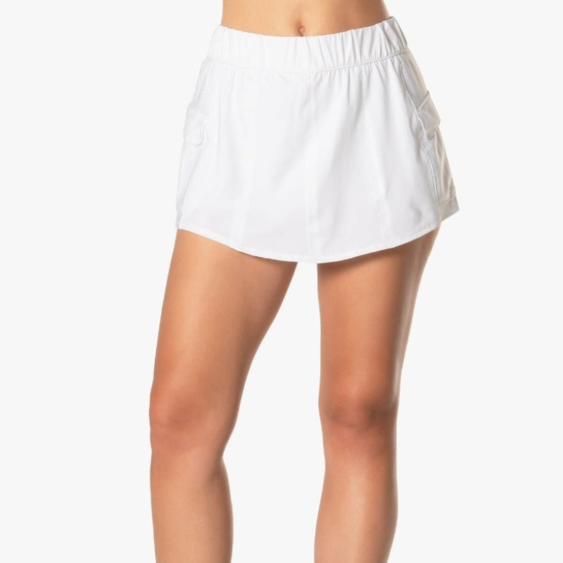 Lucky In Love Cargo Pocket Skort - White