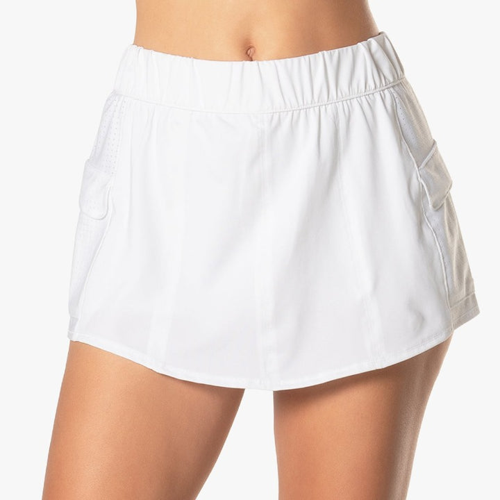 Lucky In Love Cargo Pocket Skort - White