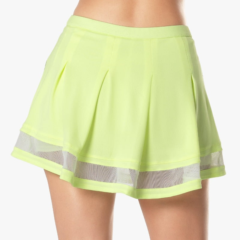 Lucky In Love Hi Waist Premier Skort(13.5")- Lemon Frost