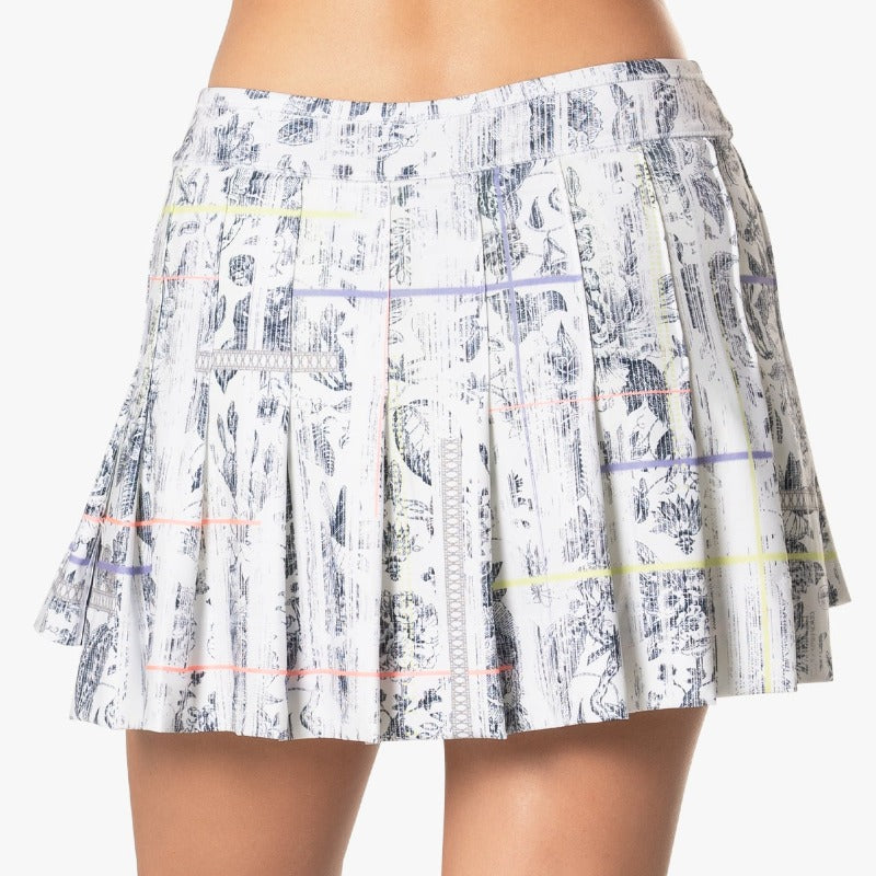 Lucky In Love Electric Toile Skort(13")- White/Print