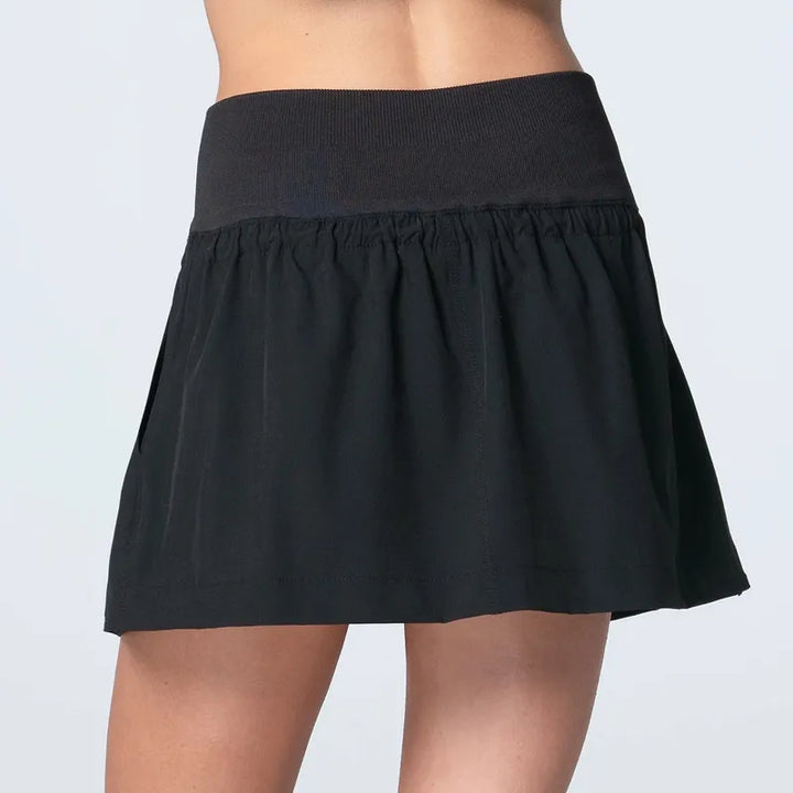 Lucky in Love Cargo Pocket Wrap Skort - Black