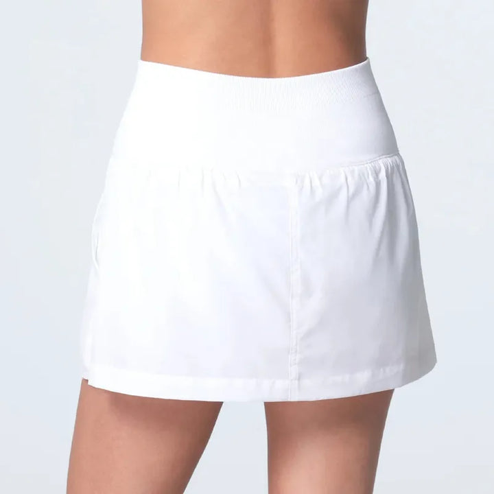 Lucky in Love Cargo Pocket Wrap Skort - White