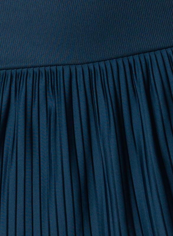 Lucky In Love Racer Rib Skort - Navy