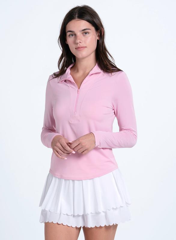 Lucky In Love Laser Wave Pleated Skort - White