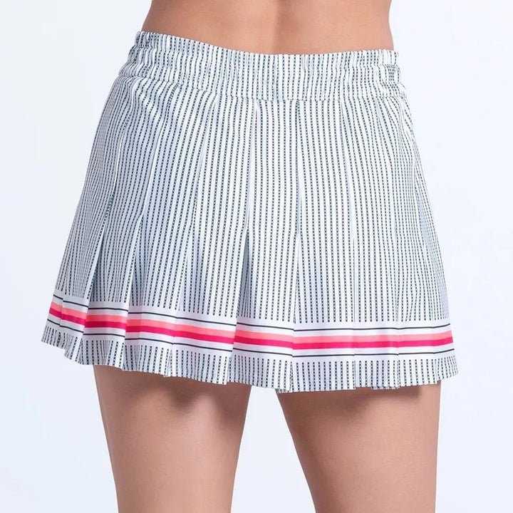 Lucky In Love Glow Stripe Skort - White/Black