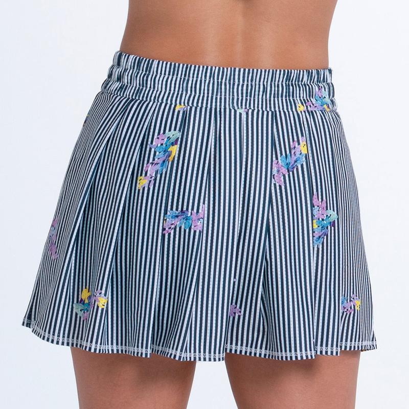 Lucky In Love Glow HI Waist Fleur De Match Skort - Navy/White