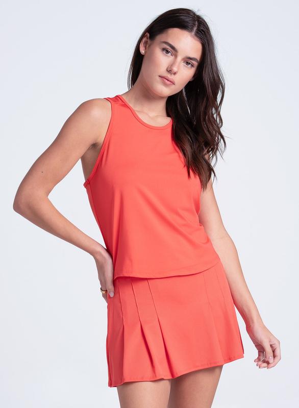 Lucky In Love Heritage Stripe Skort - Flame Orange