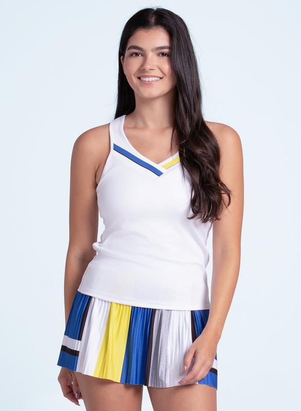 Lucky in Love Bold Statement Pleated Skort - Parisian Blue