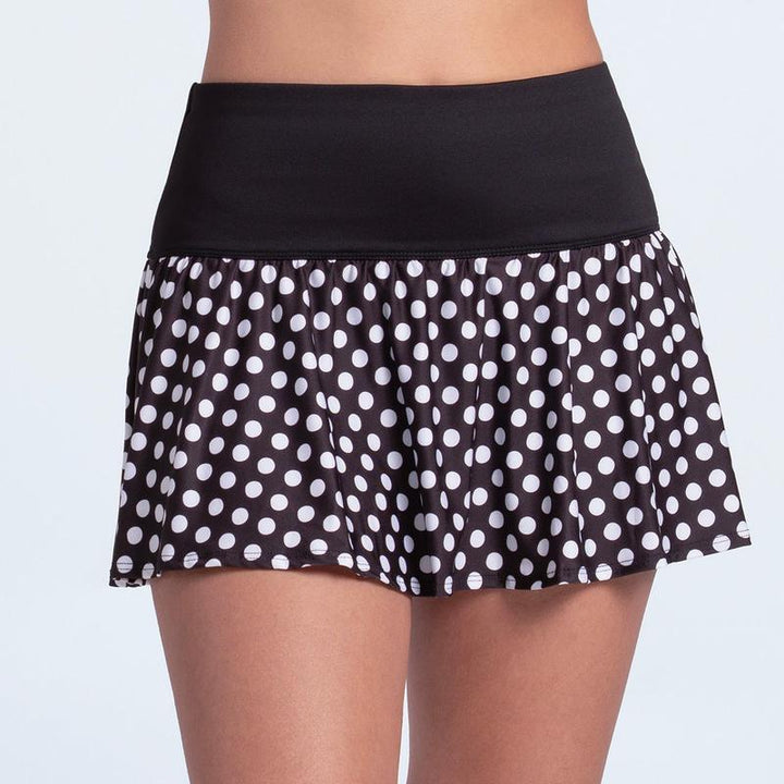 Lucky in Love Spot On Flounce Skort - Black/White