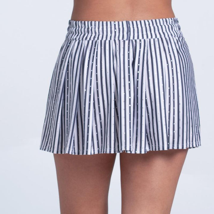 Lucky in Love High Waist Noir Set Skort - White/Black