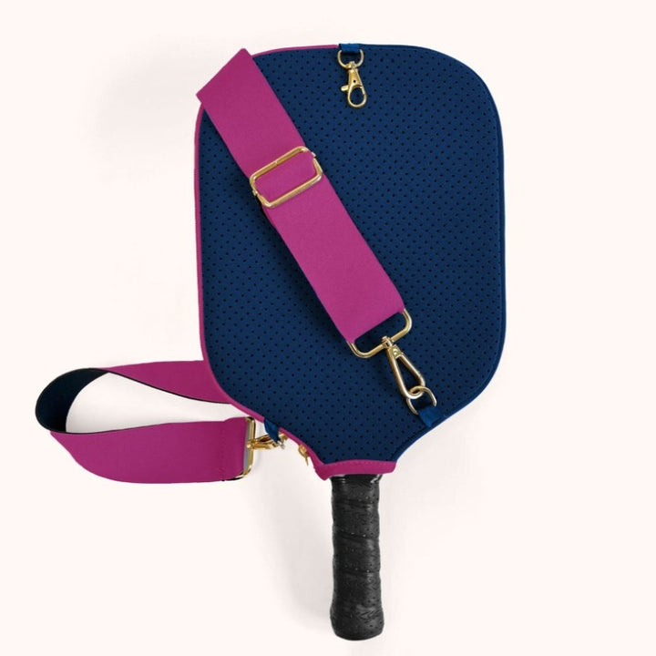 Posh Pickler Crossbody Paddle Cover + Pouch - Navy/Pink