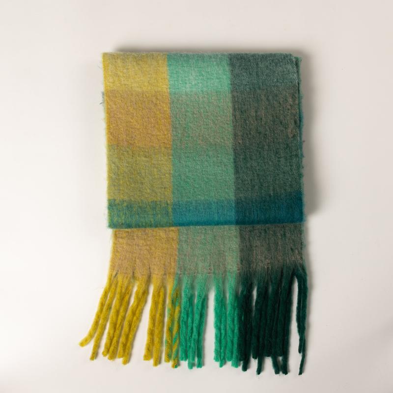 Lyla & Luxe Check Scarf - Green
