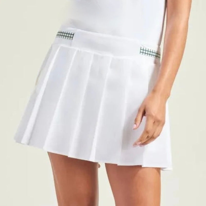 L'Oeuf Poche Advantage Pleated Skort - White/Plaid