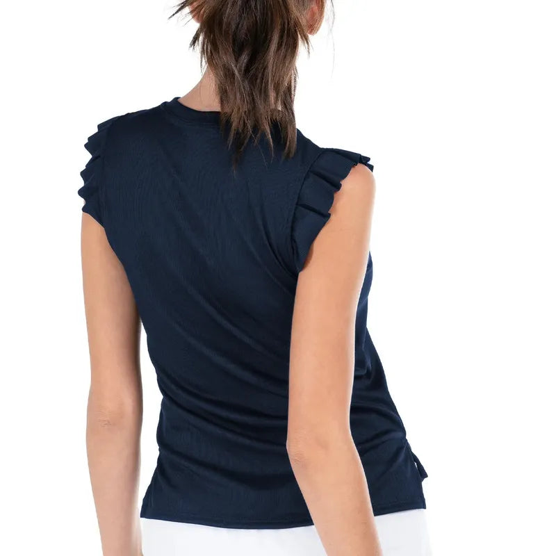 Lucky In Love Bring It On Rib Tank - Navy