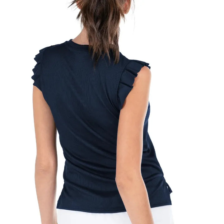 Lucky In Love Bring It On Rib Tank - Navy