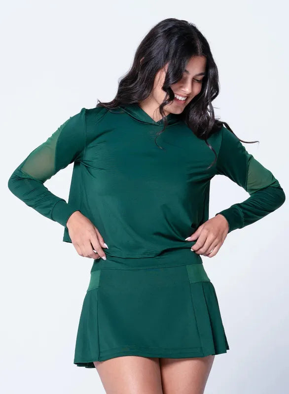 Lucky In Love Feel Young Pleated Skort - Green