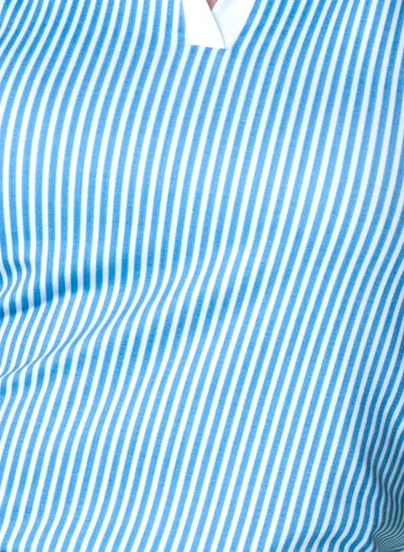 Lucky In Love Hip Fit Polo - Blue/White