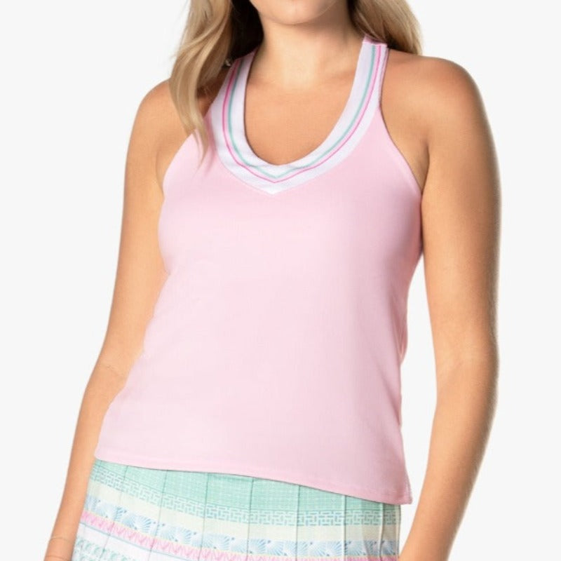 Lucky In Love Deco Retro Love Tank - Pink