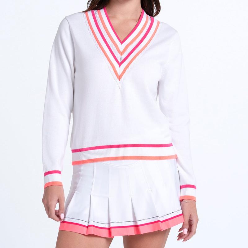 Lucky In Love Victory Sweater - White