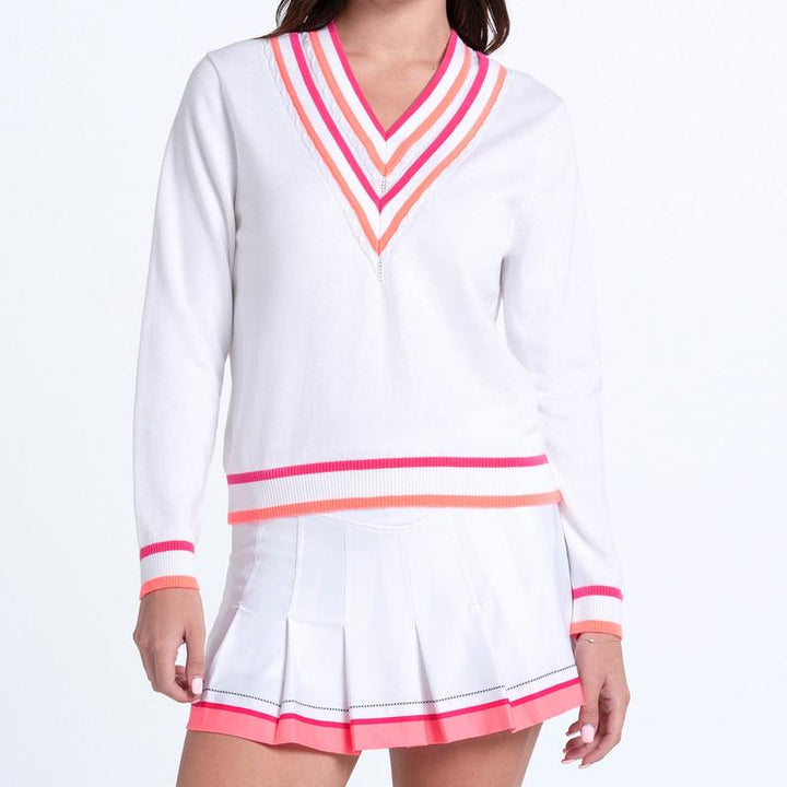 Lucky In Love Victory Sweater - White