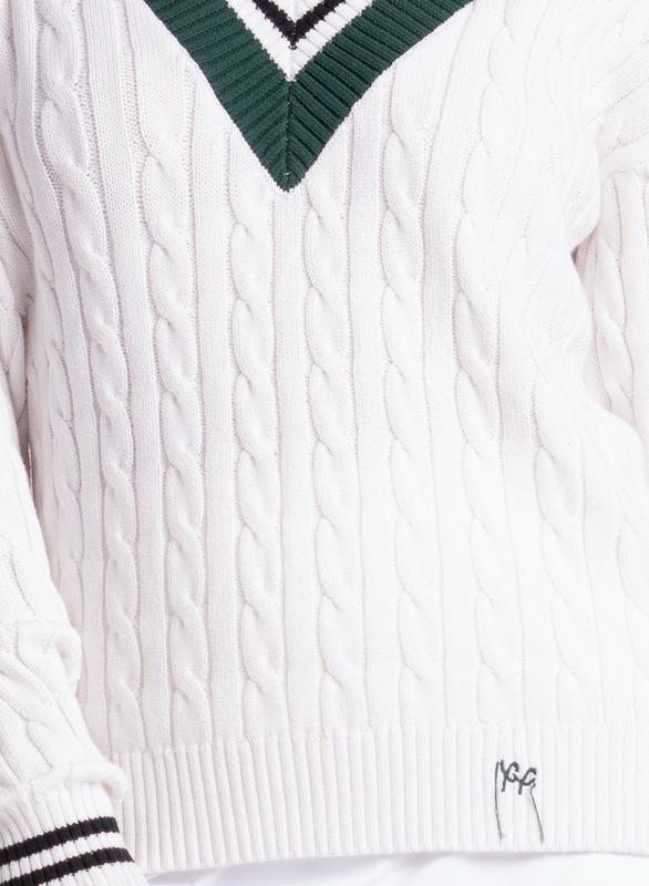 Lucky In Love Legacy Court Sweater - White