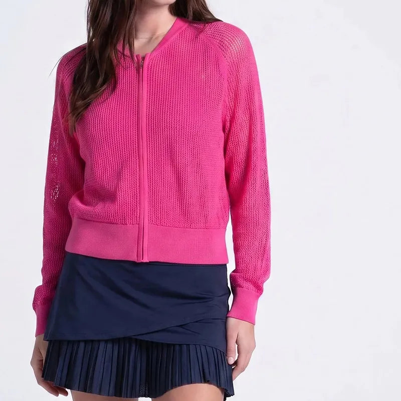 Lucky in Love Aero Pointelle Sweater - Pink