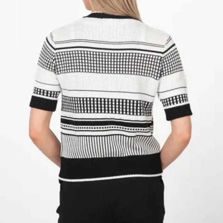 Atelier by Lyse Spenard Zip Knit - Black/White
