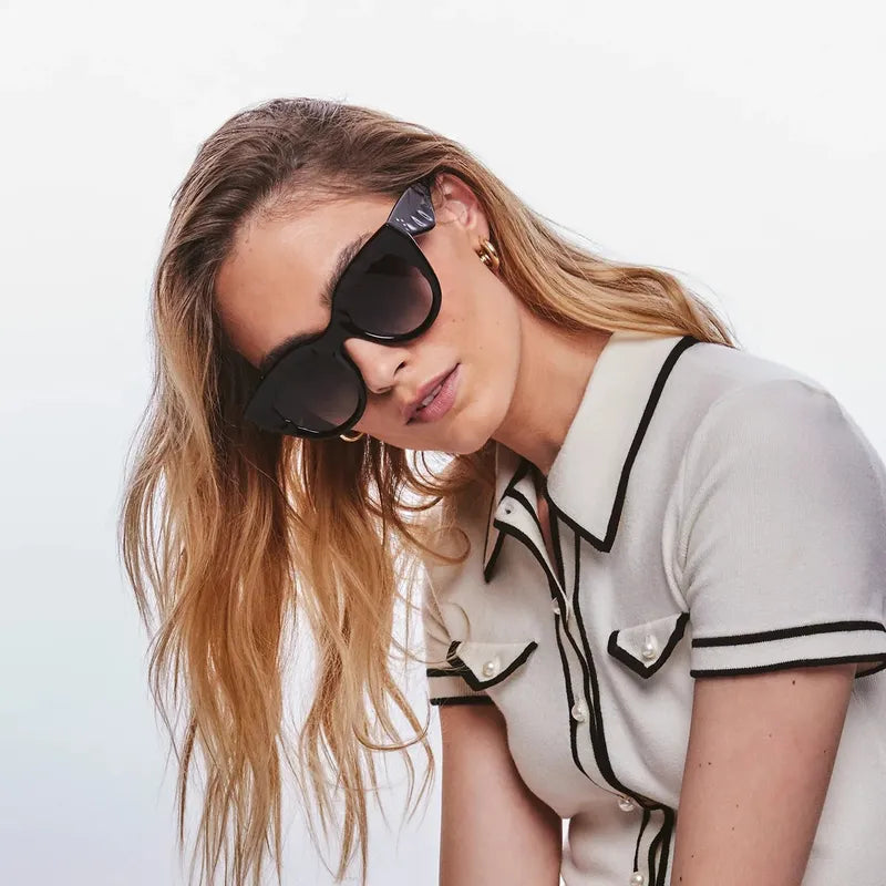 Krewe Charlotte Sunglasses - Black/Crystal