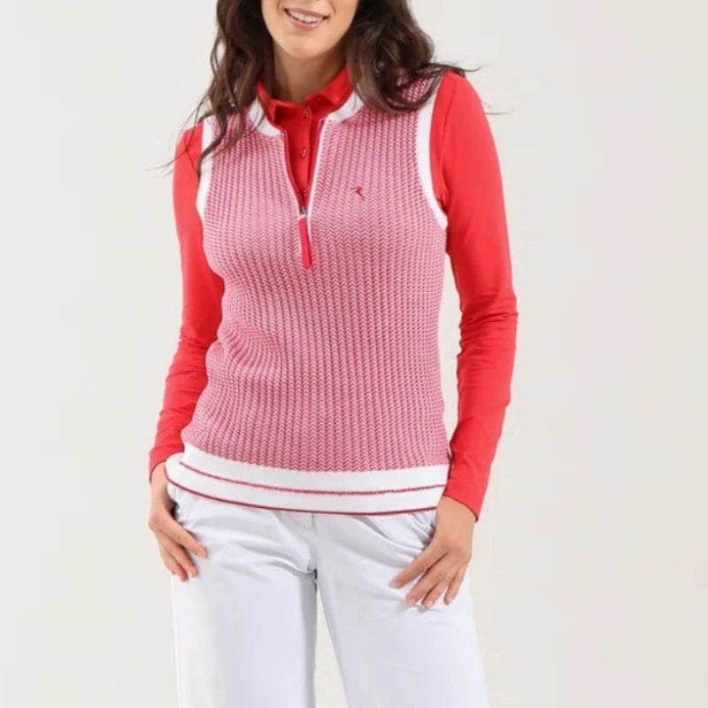 Chervo Nerissa Cotton Knit Vest - Red