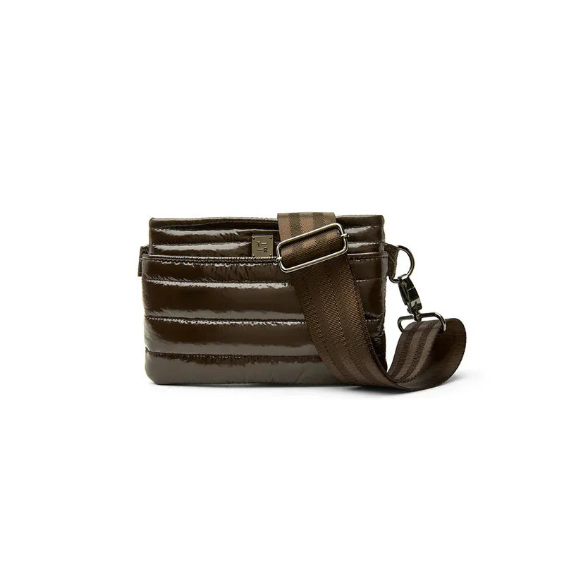 Think Royln Bum Bag/Crossbody - Glossy Chocolate