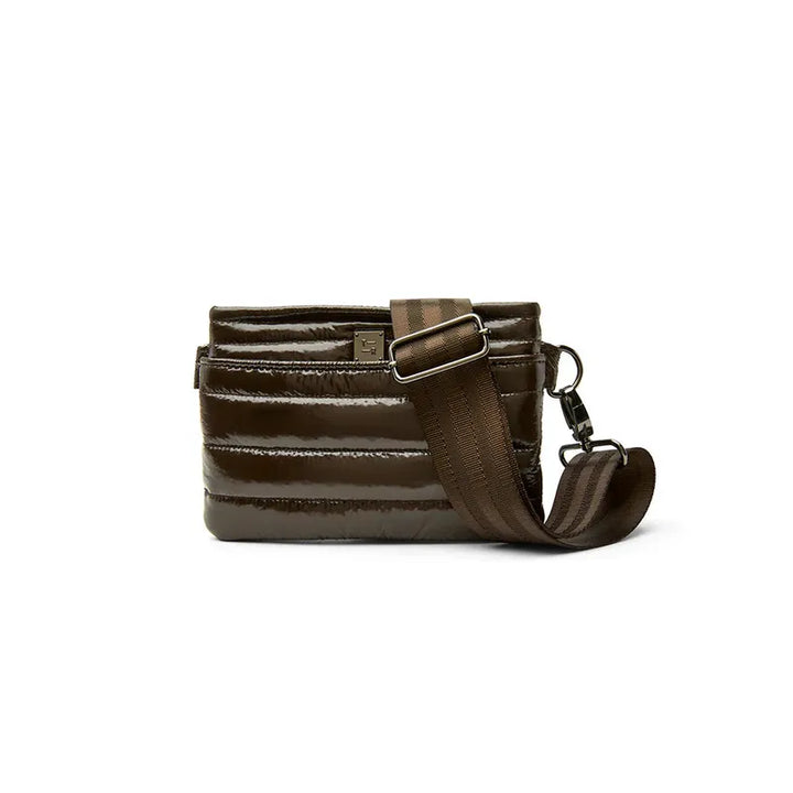 Think Royln Bum Bag/Crossbody - Glossy Chocolate