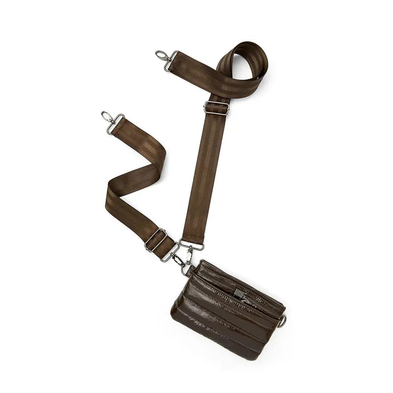 Think Royln Bum Bag/Crossbody - Glossy Chocolate